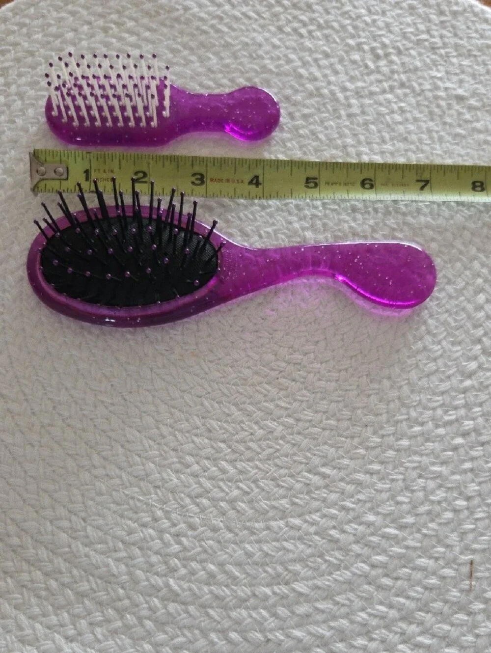 Hello Kitty Purple Glitter Kids Hair Brush Duo